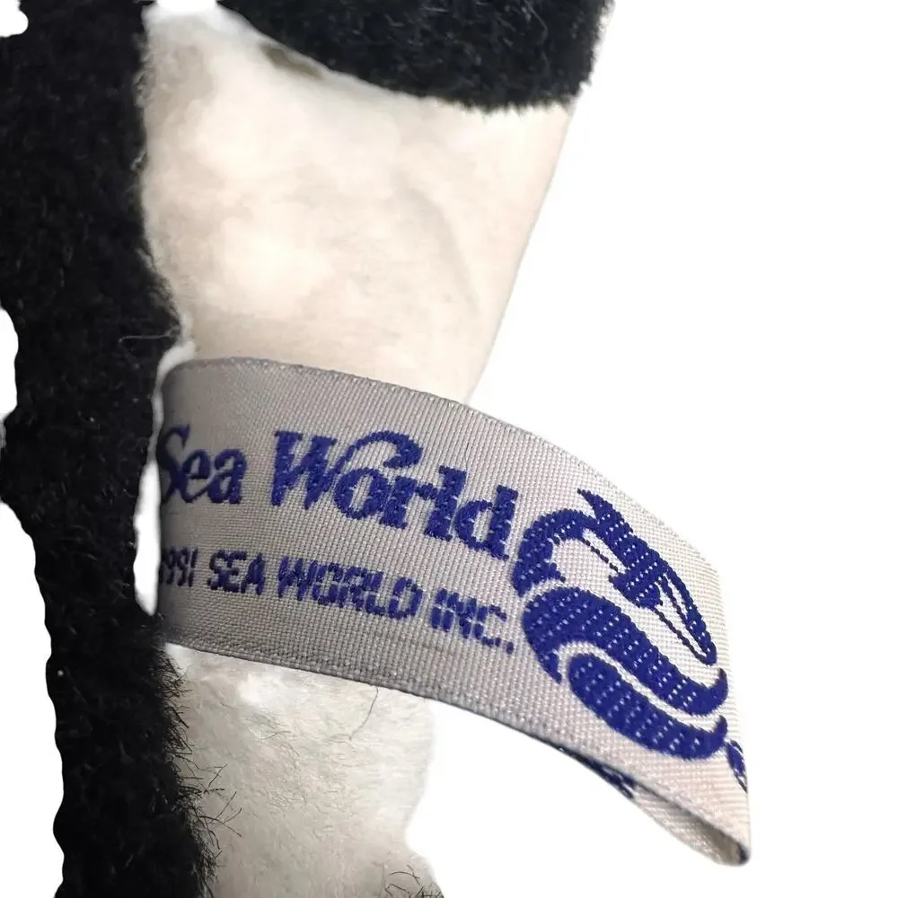 Vintage Sea World Orca Killer Whale Plush Stuffed Animal Toy 14